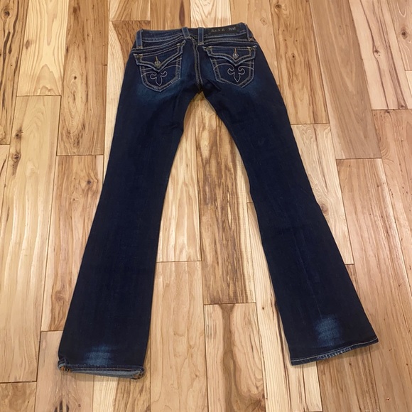 Rock Revival Low Rise Debbie Bootcut Flap Pocket Embroidered Jeans Size 27/32 - Picture 6 of 7